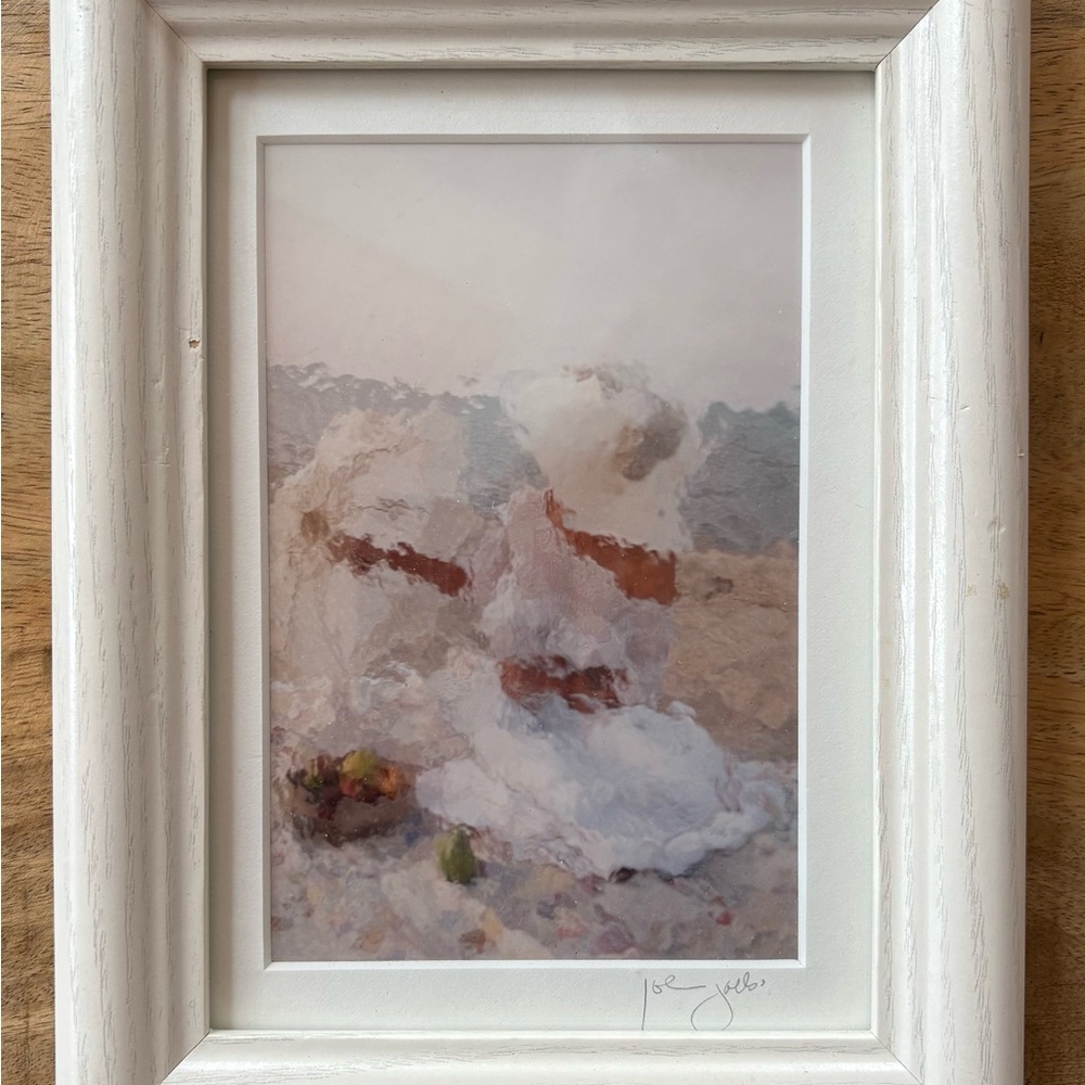 Pretty Artisan “Woman in White” Professionally Framed Art Piece